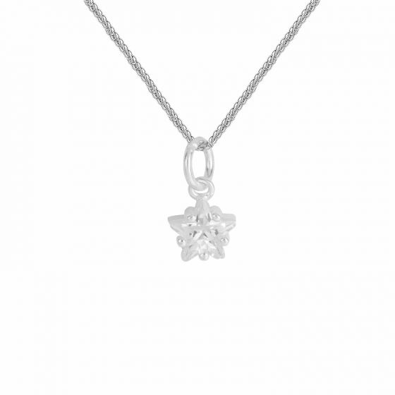Simple Five CZ Star 925 Sterling Silver DIY Charm