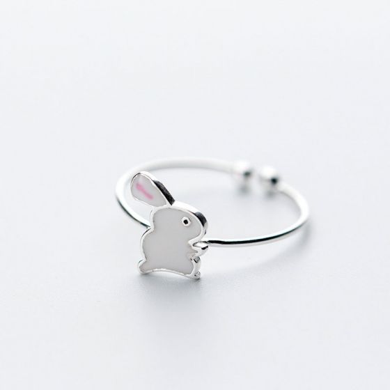 Sweet Rabbit 925 Sterling Silver Adjustable Ring