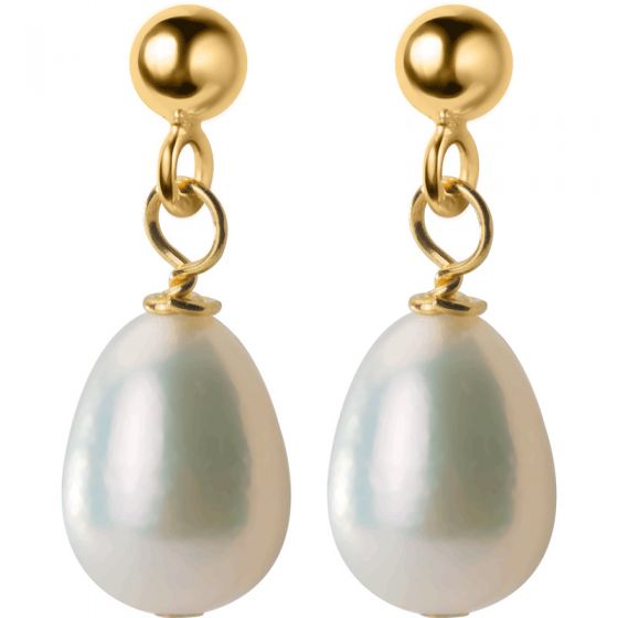 Élégantes boucles d'oreilles pendantes en argent sterling 925 avec perle d'eau