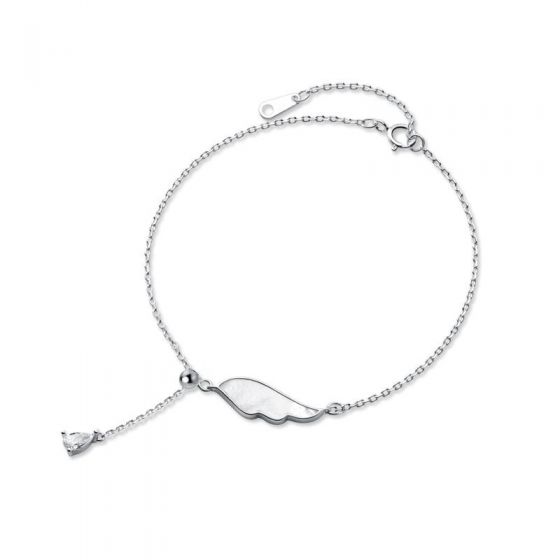 Holiday White Wings CZ 925 Sterling Silver Bracelet