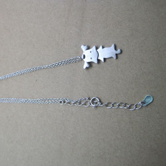 Fashion nable Simple Elegant Dog 925 Sterling Silver Necklace