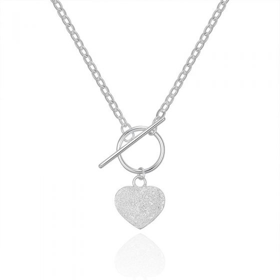 OT Shape Office Heart 925 Sterling Silver Necklace