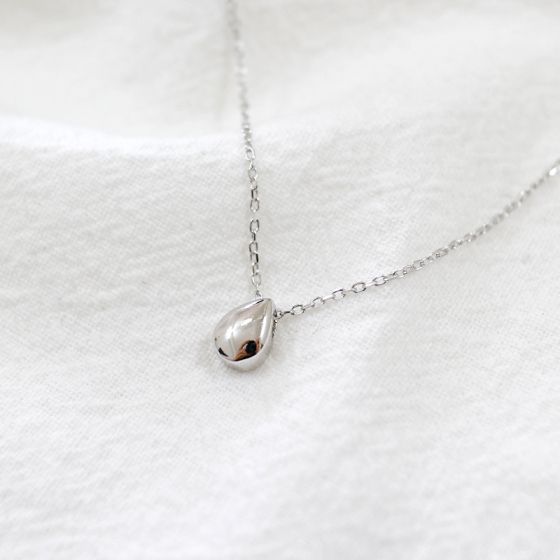 Simple Mini Waterdrop 925 Sterling Silver Necklace