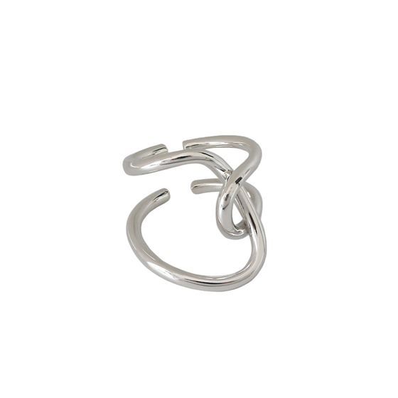 Уличное нерегулярное кольцо с регулируемым кольцом из серебра 925 пробы