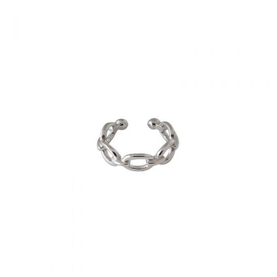 Masculine Hollow Chain 925 Sterling Silver Non-Pierced Earring(Single)