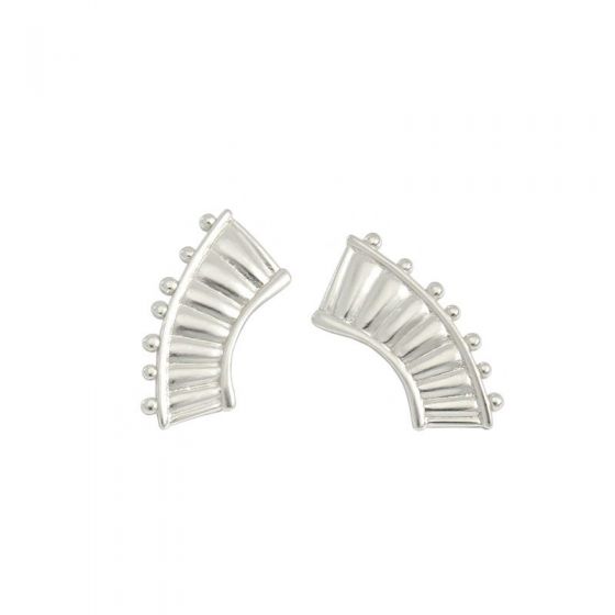 Fashion Lyre Piano 925 Sterling Silver Stud Earrings