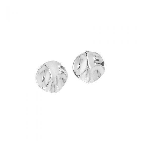 New Irregular Round 925 Sterling Silver Stud Earrings