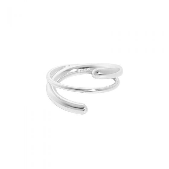 Simple Multi Layer 925 Sterling Silver Adjustable Ring