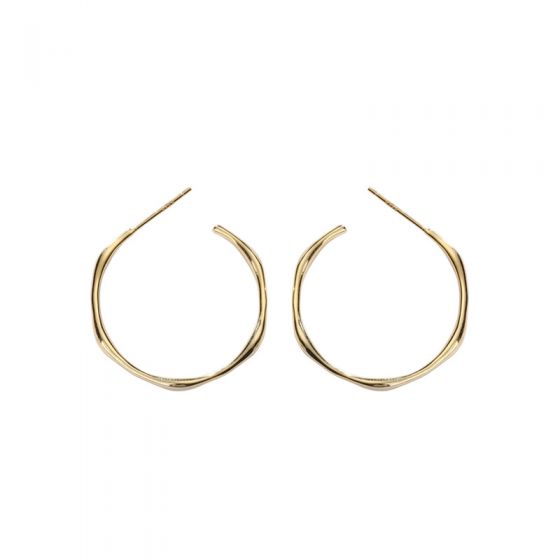 Geometry Twisted Ring 925 Sterling Silver Hoop Earrings