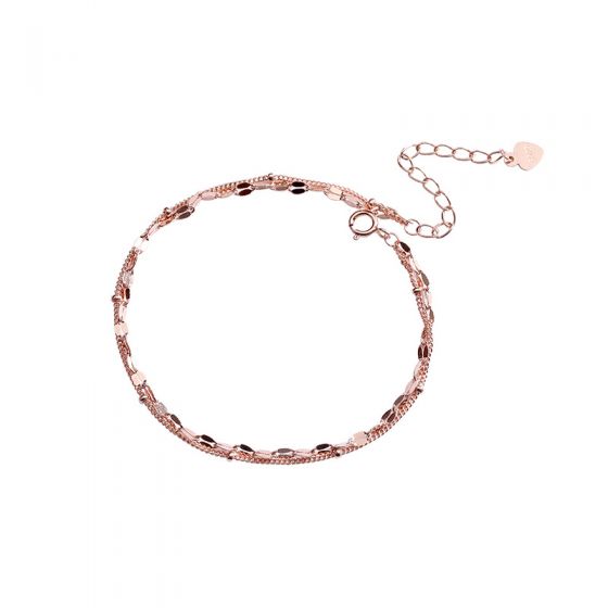 Personality Rose Gold Chain 925 Sterling Silver Bracelet