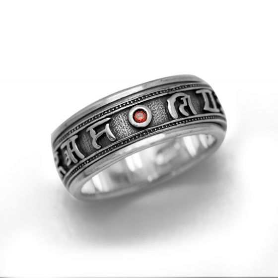 Vintage Buddhism Blessing 925 Sterling Silver Good Luck Ring