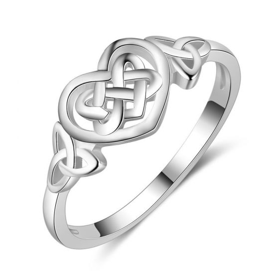 Honey Moon Twisted Heart 925 Sterling Ring
