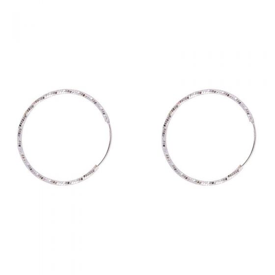 Fashion Circle Geometry 925 Sterling Silver Hoop Earrings