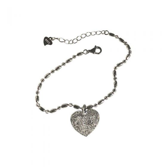 Girl Shining Heart 925 Sterling Silver Bracelet