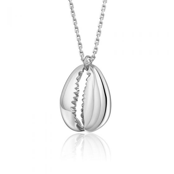 Holiday Hollow Shell 925 Sterling Silver Necklace