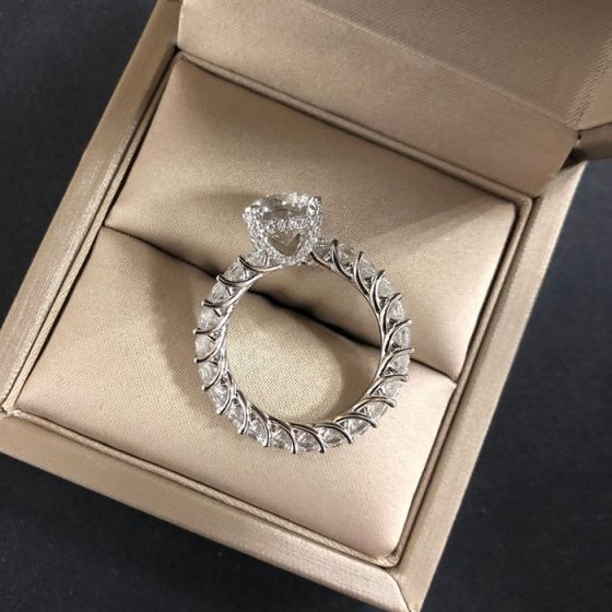 CZ Кольцо из стерлингового серебра 925 пробы с бриллиантами