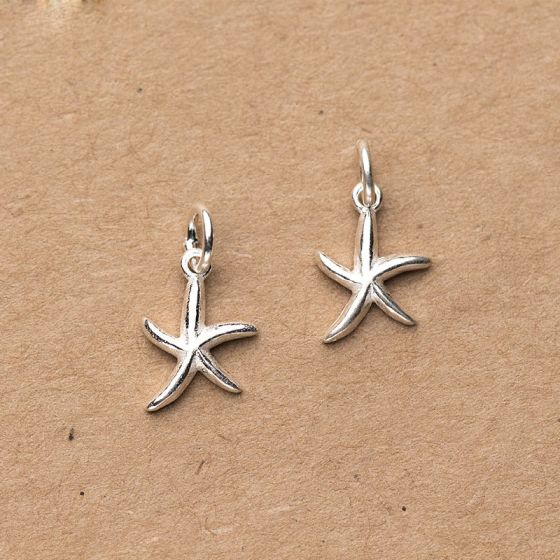 Simple Starfish 925 Sterling Silver DIY Charm