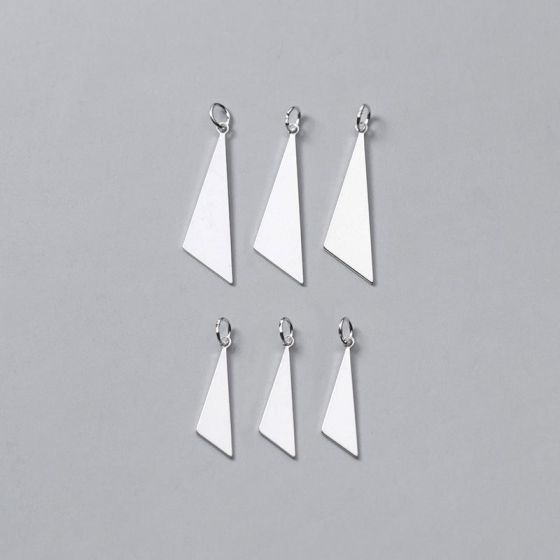 Geometry Triangle 925 Sterling Silver DIY Charm