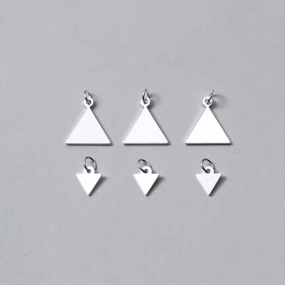 Geometry Equilateral Triangle 925 Sterling Silver DIY Charm