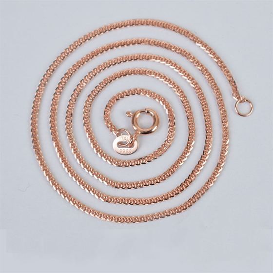 Collar plata esterlina 925 con cadenas de oro rosa para mujer