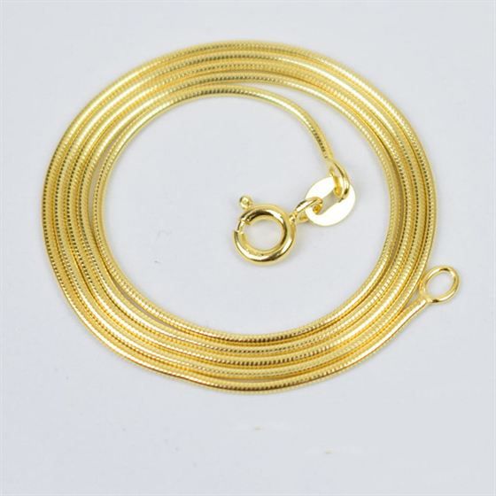 Sterling silver 18KT gold omega necklace
