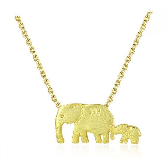 Ожерелье из серебра 925 пробы с изображением милого животного и слона