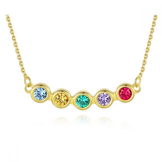 Classic Colorful CZ 925 Sterling Silver Necklace