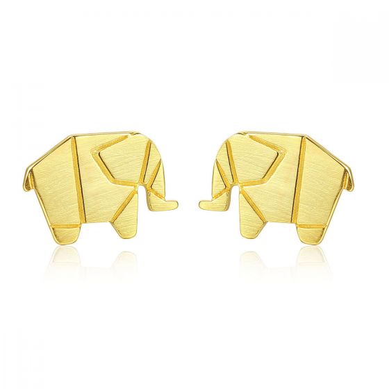 Cute Animal Elephant 925 Sterling Silver Studs Earrings