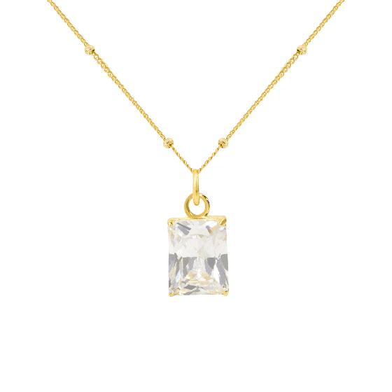Мода Геометрия Выцветание Цвет Сияющий CZ 925 Ожерелье из стерлингового серебра