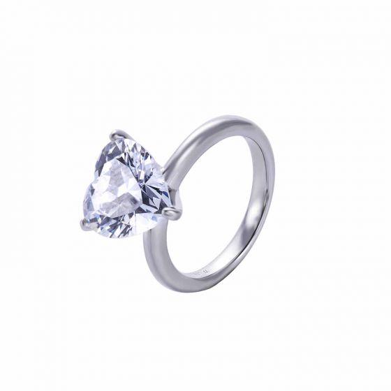 Обручальное кольцо с бриллиантами из стерлингового серебра 925 пробы