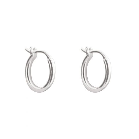 Minimalism Small Circles 925 Sterling Silver Hoop Earrings