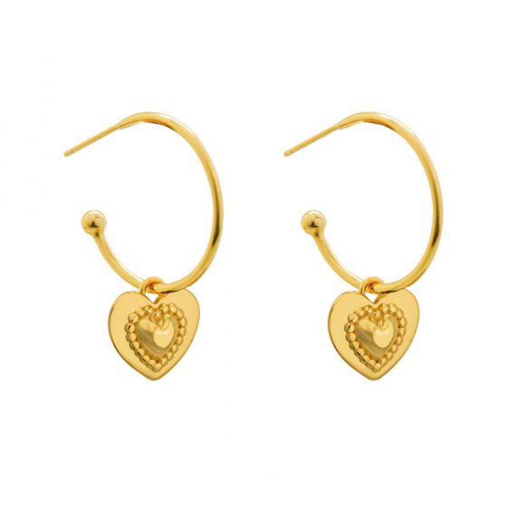 Deux façons de porter des boucles d'oreilles pendantes en argent sterling 925 avec un cœur rose pour fille