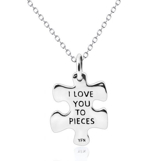 I Love You To Pieces 925 Sterling Silver Romantic Love Necklace Women