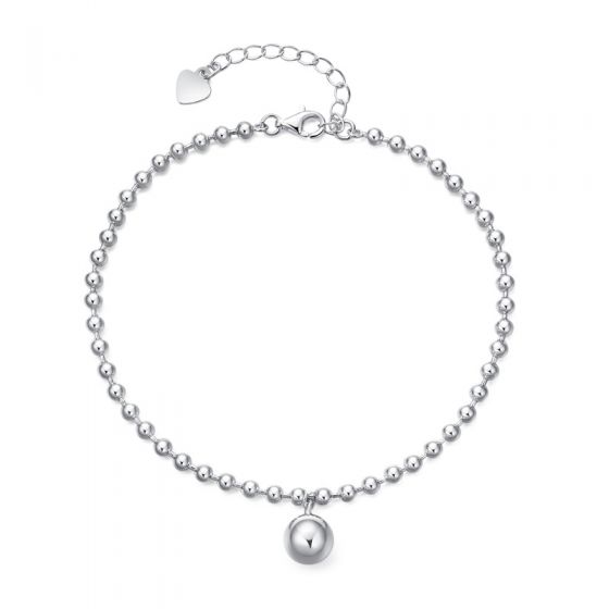 Silver Bead Ball 925 Sterling Silver Foot Anklet