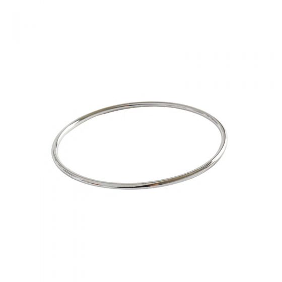 Brazalete redondo simple de la plata esterlina del círculo 925 de la moda