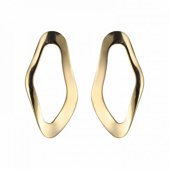 Simple Irregular HoLlow Geometry 925 Sterling Silver Dangling Earrings