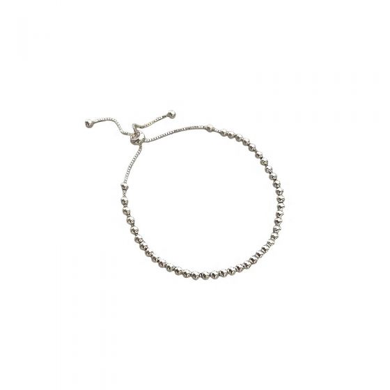 Casual Simple Adjustable Beads 925 Sterling Silver Bracelet