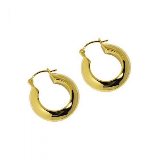 Simple Geometry Circles Modern 925 Sterling Silver Hoop Earrings