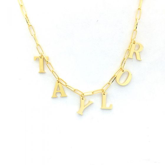 New DIY Name TAYLOR Letters 925 Sterling Silver Necklace