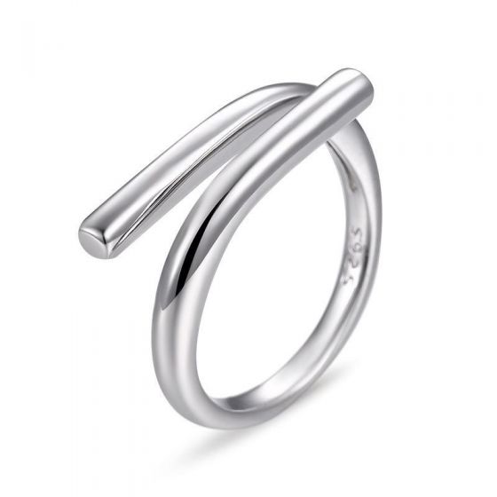 Minimalism Lines 925 Sterling Silver Adjustable Ring