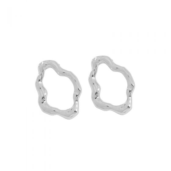 Geometry Hollow Cloud 925 Sterling Silver Stud Earrings