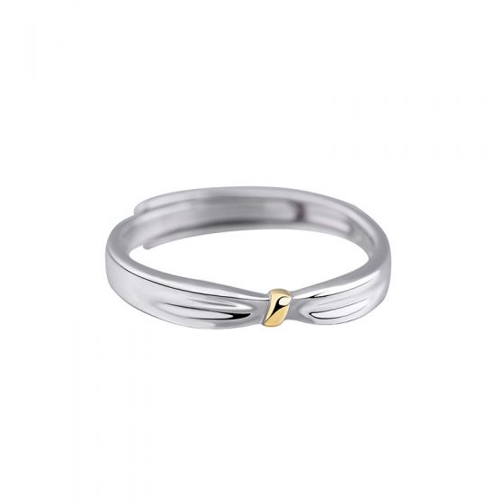 Anniversary Simple Knot 925 Sterling Silver Adjustable Promise Ring