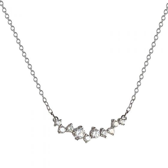 Elegant CZ Constellation 925 Sterling Silver Necklace