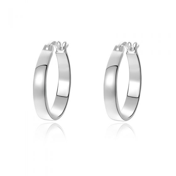 Minimalism Rounded Tube Small Circles 925 Sterling Silver Hoop Earrings