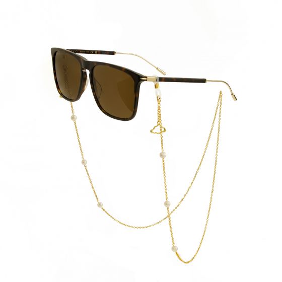 Custom Silver Link Glasses Round Shell Pearl Hollow Cloud Glasses Straps Lanyard Custom Sunglasses Strap 