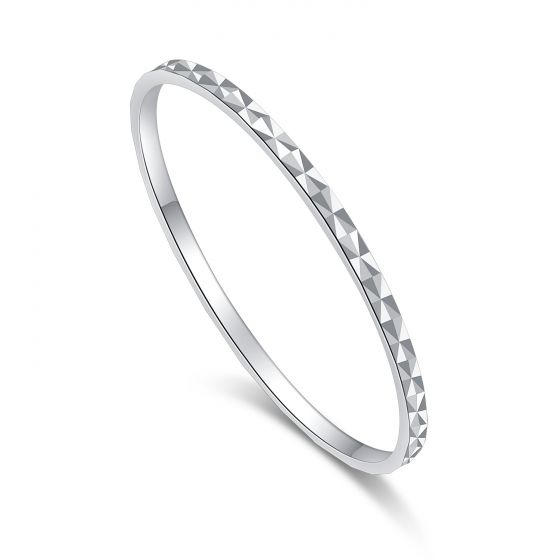 Fashion Rhombus Facet Pattern 925 Sterling Silver Ring