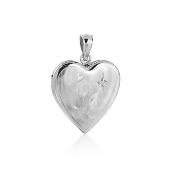 Cute Animal Mother Child Dolphin CZ Star 925 Sterling Silver Locket Necklace Pendant