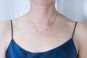 シンプルなミニは、女性のためのソリッド925スターリングシルバーの鎖骨ネックレスを残す