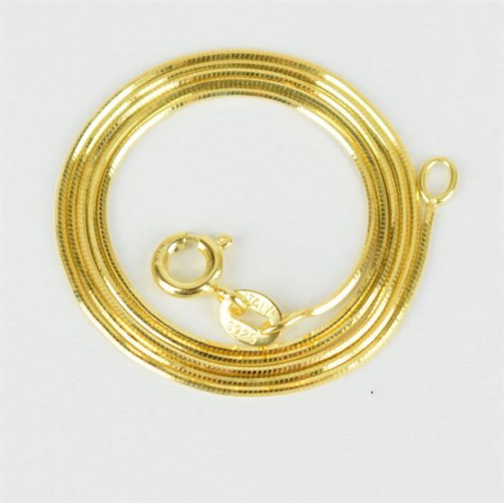 2020 nouveau collier en argent sterling 925 avec chaînes de serpent à 8 faces en or jaune