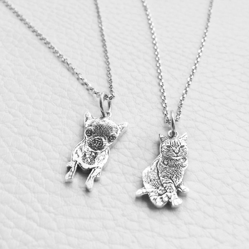 Personalized Custom Dog Cat Image 925 Sterling Silver Pet ...